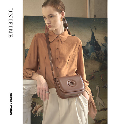 FinebagStudio Retro Leather Shoulder Bag