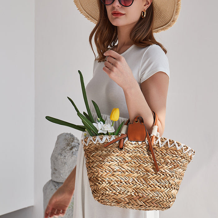 Handwoven Womens Straw Tote Bags
