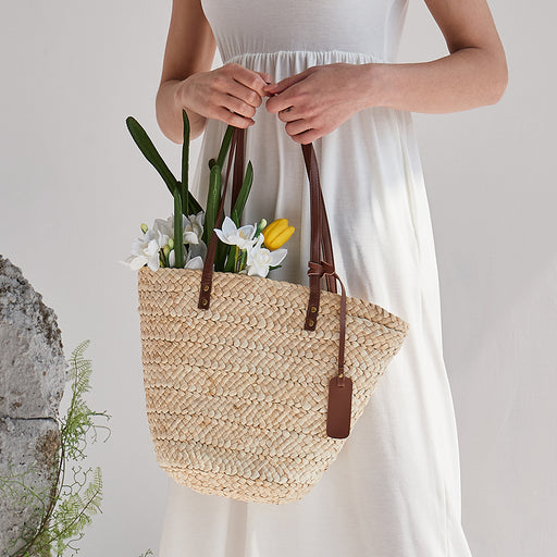 Large Woven Summer Straw Tote 