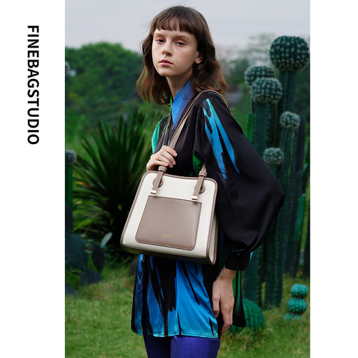 FinebagStudio Leather Tote Shoulder Bag