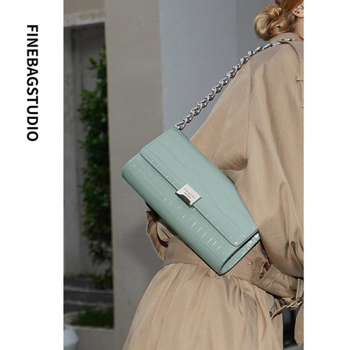 FinebagStudio Leather Crossbody Chain Shoulder Bag