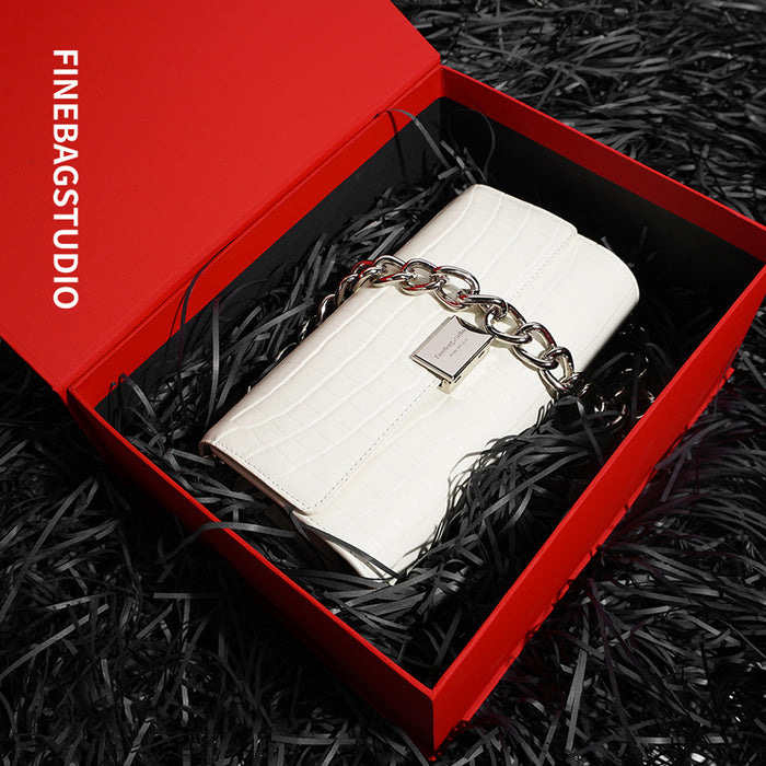 FinebagStudio Leather Crossbody Chain Shoulder Bag