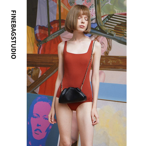 FinebagStudio Ruched Clutch Leather Crossbody Bags - finebagstudios