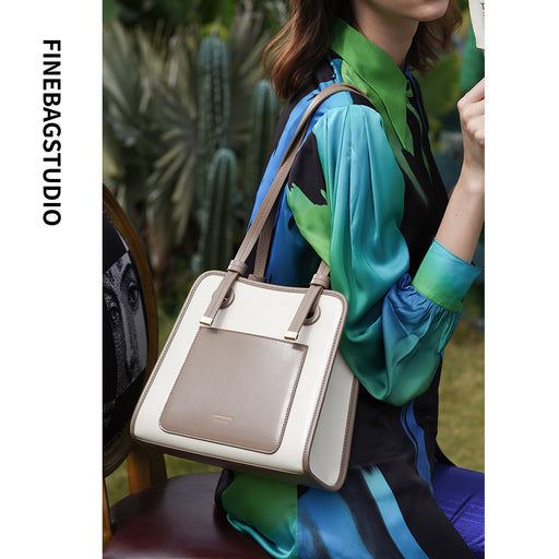 FinebagStudio Leather Tote Shoulder Bag