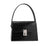 FinebagStudio Black Leather Tote Bag Crossbody Handbag with Chain