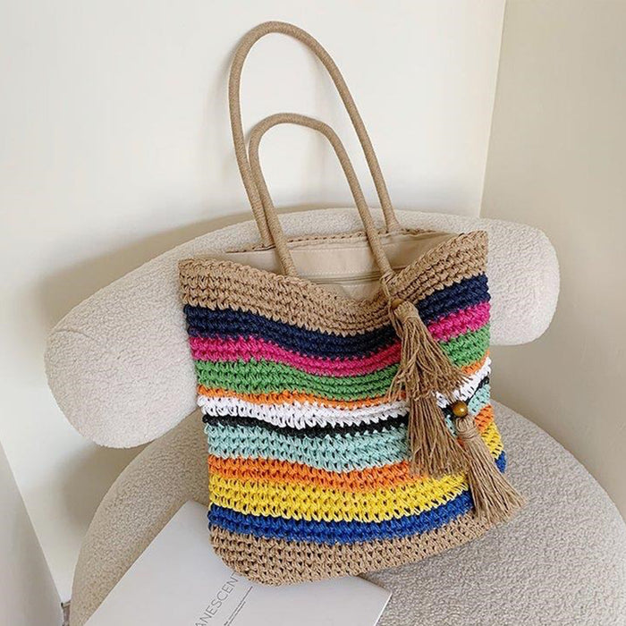 Straw Woven Beach Bag