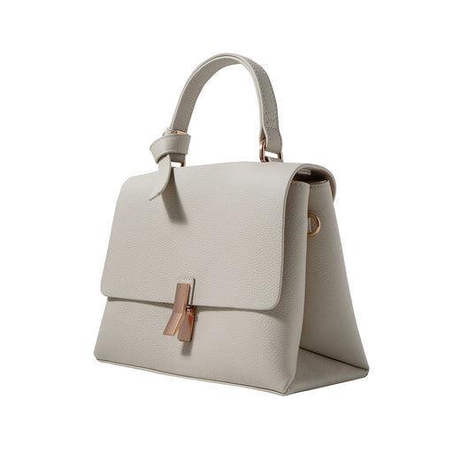 FinebagStudio Leather White Tote Bag with Cross-body Strap - finebagstudios